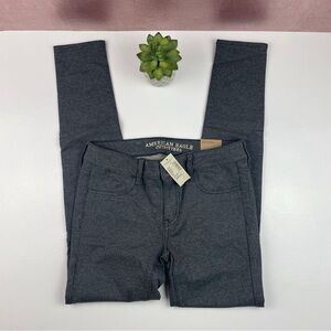American Eagle Outfitters Low Rise Gray Jegging Leggings Pants Women New Stretch